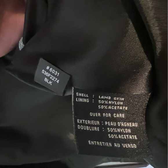 Cole Haan Black Leather Lamb Skin Jacket - Super Soft! Size M - Picture 8 of 10